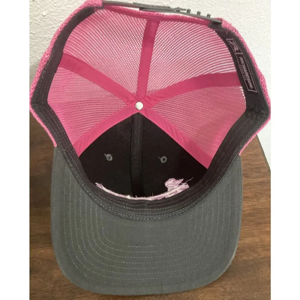 Keith’s BBQ Richardson Hat Baseball Cap Hat Austin Texas Gray Pink One Size